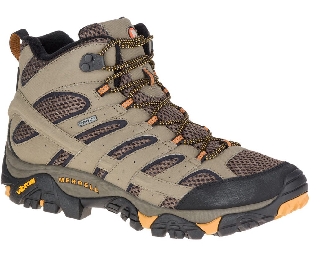 Kozaki Merrell Męskie Brązowe - Moab 2 Mid Gore -Tex® Wide Width - 612389-SOH